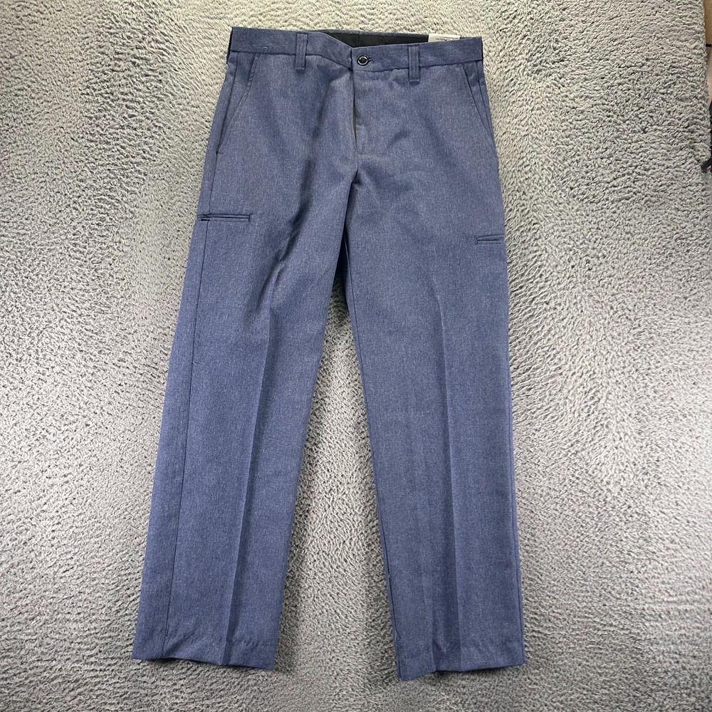 Flying Cross Fechheimer Pant Men's 34x30 Blue Polyester Khakis Straight Workwear
